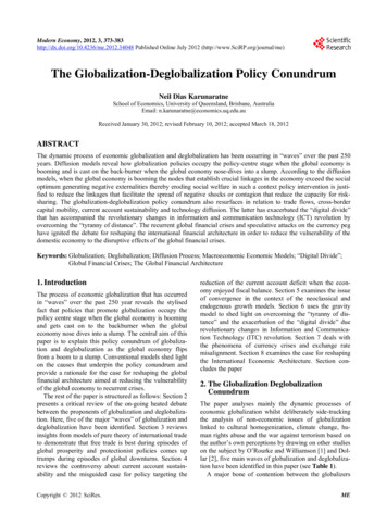 The Globalization-Deglobalization Policy Conundrum