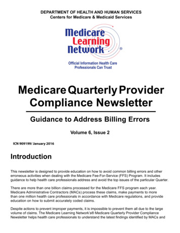 Medicare Quarterly Provider Compliance Newsletter - CMS
