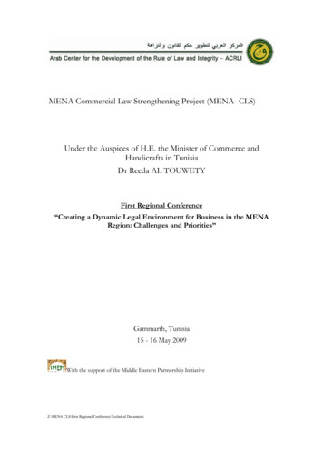 MENA Commercial Law Strengthening Project (MENA- CLS . - Rule Of Law