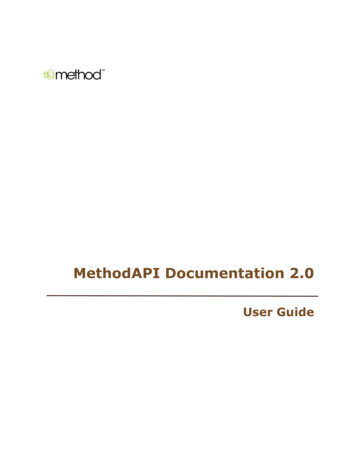 MethodAPI Documentation 2 - Method Integration