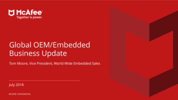 Global OEM/Embedded Business Update - McAfee