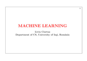 MACHINE LEARNING - Alexandru Ioan Cuza University