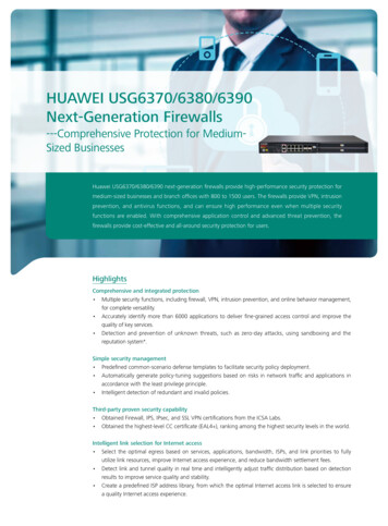 HUAWEI USG6370/6380/6390 Next-Generation Firewalls - Icecat
