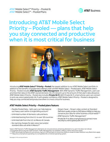 Introducing AT&T Mobile Select Priority - Pooled — Plans That Help You .