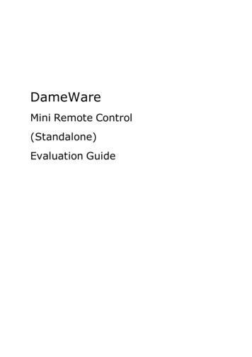 DameWare Mini Remote Control Reference Guide