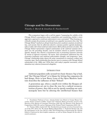 Chicago And Its Discontents - University Of Chicago Law Review