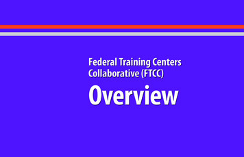 Federal Training Centers Collaborative (FTCC) Overview