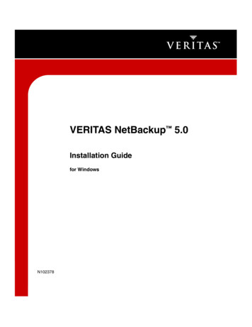 NetBackup Installation Guide For Windows - Fu-berlin.de