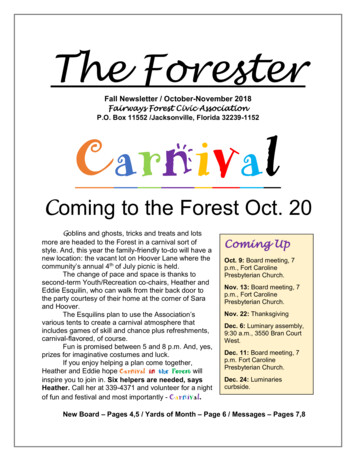 Fall Newsletter / October-November 2018 Fairways Forest Civic .