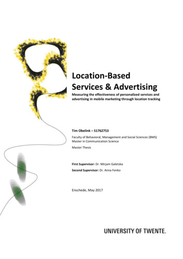 Location-Based Services & Advertising - Universiteit Twente