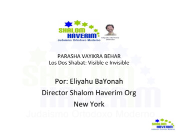 PARASHA VAYIKRA BEHAR Los Dos Shabat: Visible E Invisible - Shalom Haverim