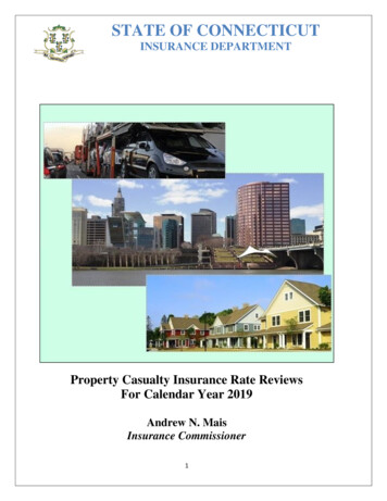 2019 Property Casualty Insurance Rate Reviews - Connecticut