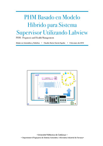 PHM Basado En Modelo Híbrido Para Sistema Supervisor Utilizando Labview