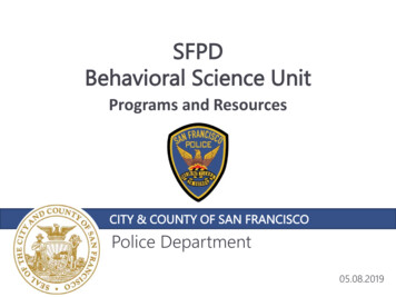SFPD Behavioral Science Unit - San Francisco