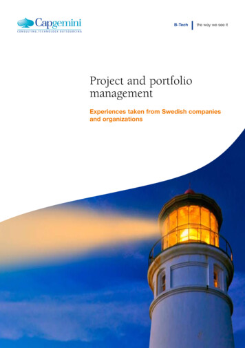 Project And Portfolio Management - Capgemini