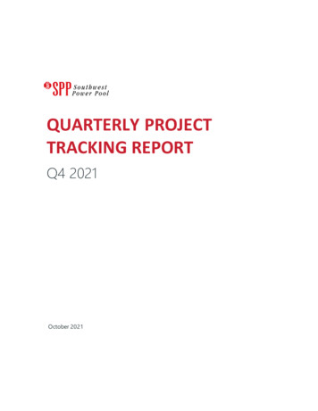 Quarterly Project Tracking Report - Spp