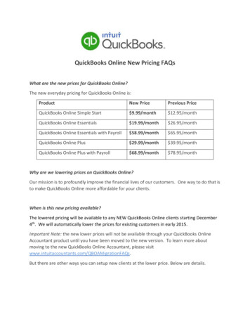 QuickBooks Online New Pricing FAQs - Intuit