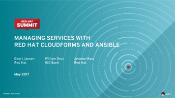 Managing Services With Red Hat CloudForms And Ansible