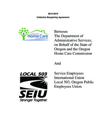 2015-2019 Collective Bargaining Agreement - Oregon