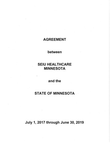 SEIU Healthcare Minnesota Contract 7/1/2017 - 6/30/2019