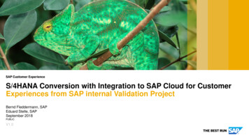 S/4HANA Conversion With Integration To SAP Cloud For Customer .