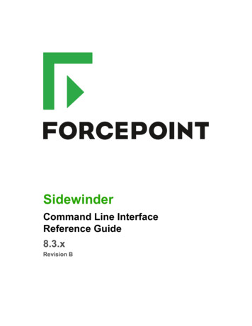 Sidewinder Command Line Interface Reference Guide - Websense