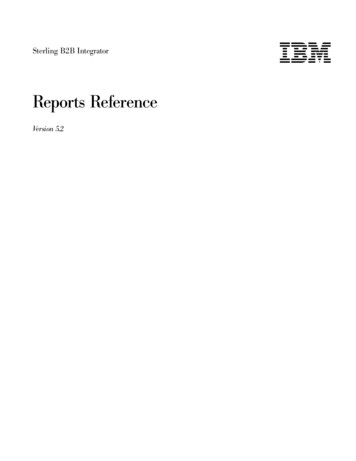 Sterling B2B Integrator: Reports Reference - IBM