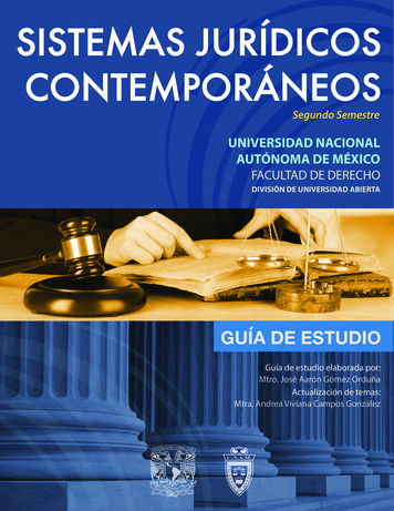 Sistemas Jurídicos Contemporáneos - Unam
