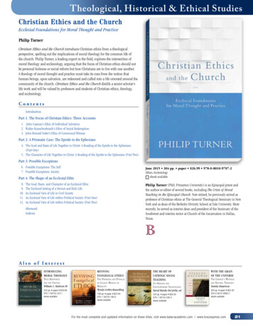 Christian Ethics And The Church - Baker Publishing Group
