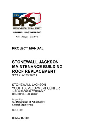 Stonewall Jackson Maintenance Building Roof Replacement