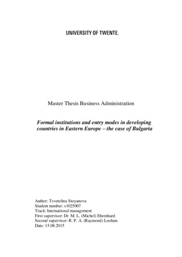 Master Thesis Business Administration - Universiteit Twente