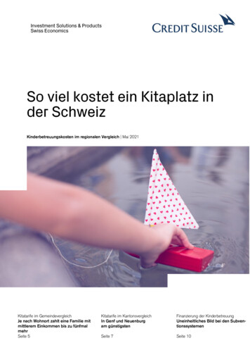 So Viel Kostet Ein Kitaplatz In Der Schweiz - Credit Suisse