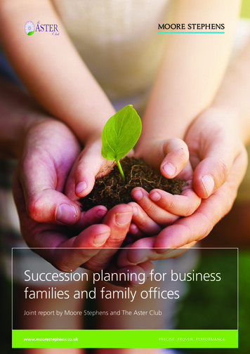 Succession Planning For Business Families And Family Offices