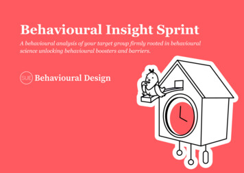 Behavioural Insight Sprint - SUE
