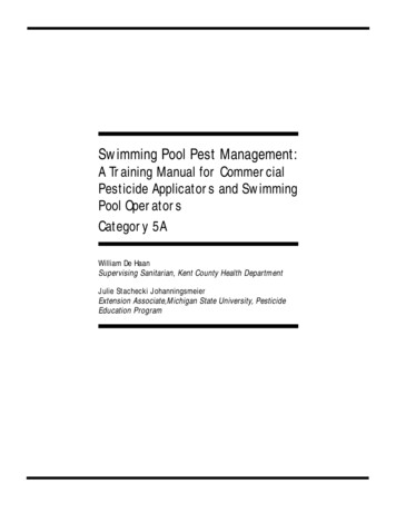 Swimming Pool Pest Management: A Training Manual For Commercial .