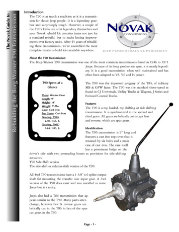 Introduction The Novak Guide To Rebuilding The Borg Warner T90 Transmission