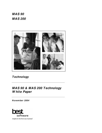 MAS 90 Technology White Paper - Btmlinesoft 
