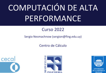 Computacion De Alta Performance - Fing.edu.uy