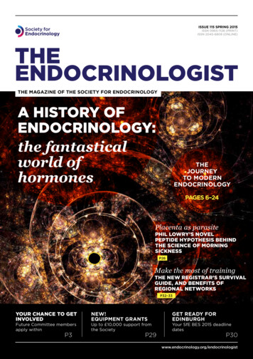 The Magazine Of The Society For Endocrinology A History Of Endocrinology