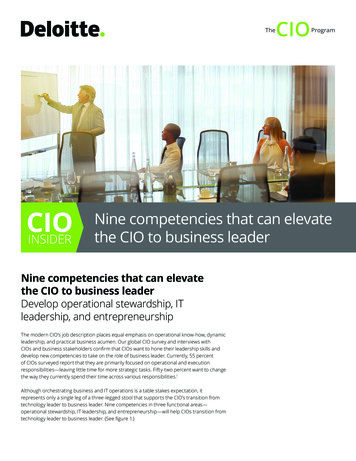 Nine Competencies That Can Elevate The CIO To Business Leader