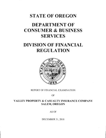 Consumer&Business Services Divisionoffinancial Regulation