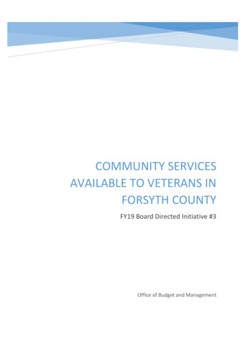 Community Services Available To Veterans In Forsyth County