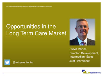 Webinar Opportunities In The Long-Term Care Market