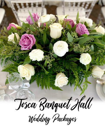 Tosca Banquet Hall Wedding Packages