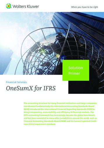 Financial Services OneSumX For IFRS - Wolters Kluwer