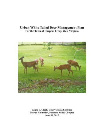 Urban White Tailed Deer Management Plan - Cornell University