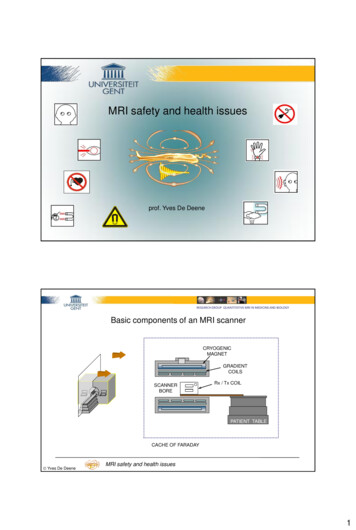 MRI Safety And Health Issues - Universiteit Gent