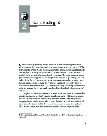 6627ch02.qxd Lb 6/22/07 7:31 AM Page 19 2 Game Hacking 101