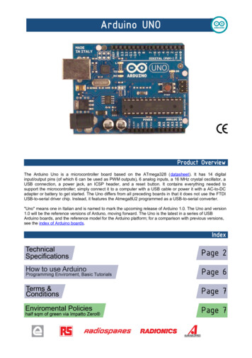 The Arduino Uno Is A Microcontroller Board Based On The .