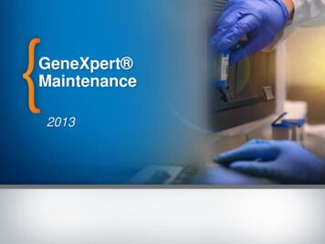 Maintenance Of GeneXpert - FCSR